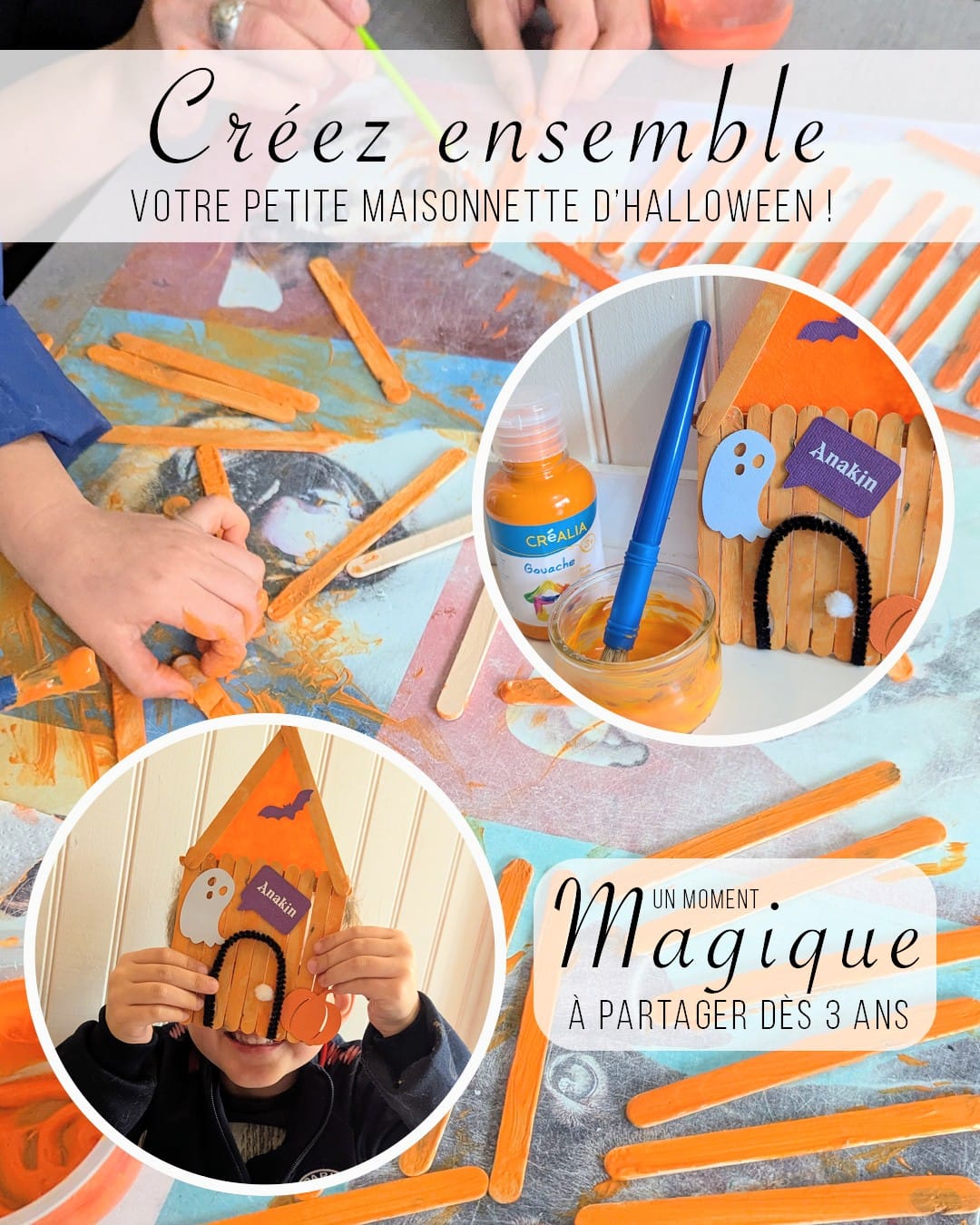 Les Petites Mains - Kit Créatif Maisonnette d'Halloween 🎃