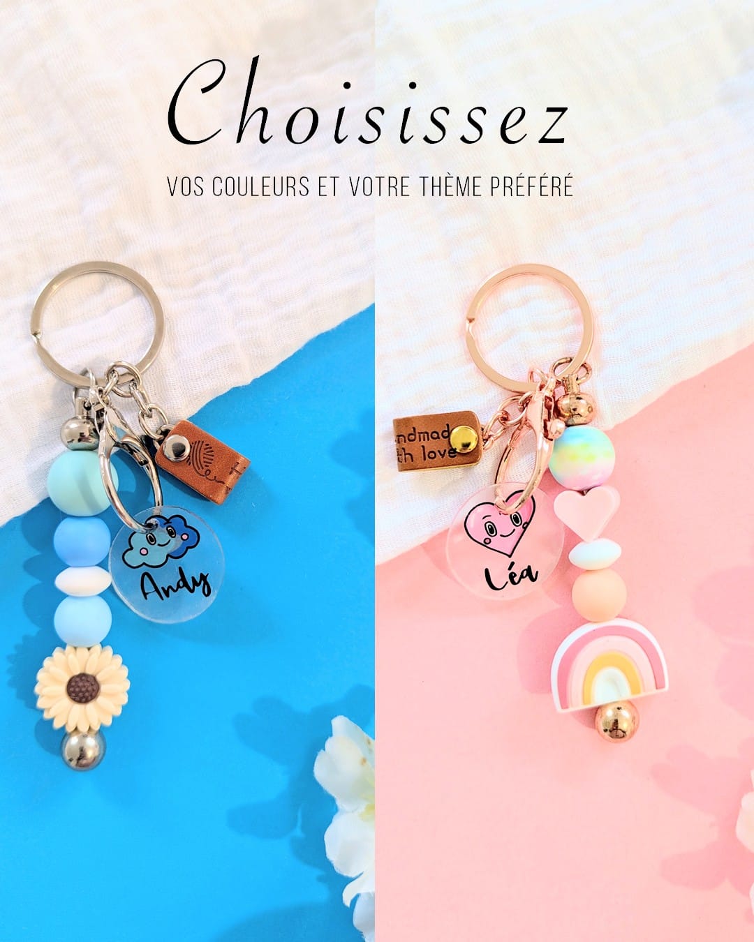 Porte-clés personnalisés - Les Petits Trésors ✨