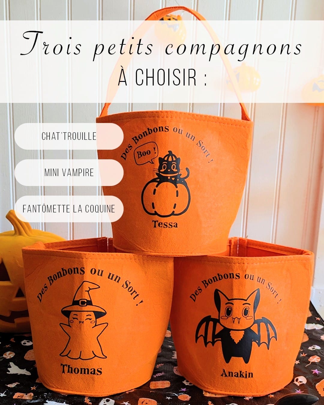 Les Petits Frissons – Paniers d’Halloween personnalisés 👻
