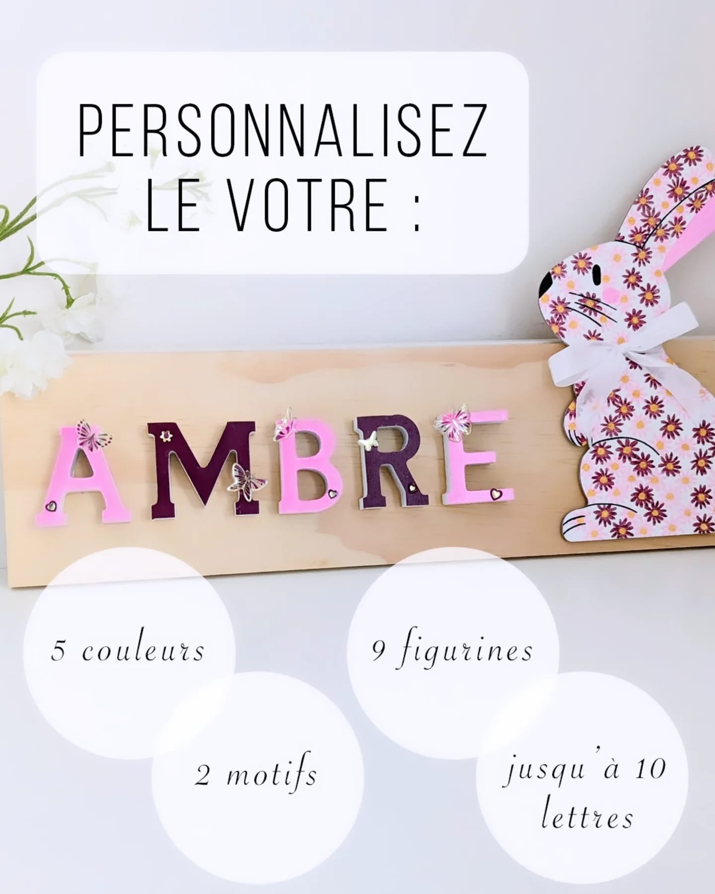 Prénoms en bois personnalisés - Les Accroches-Rêves 🌙